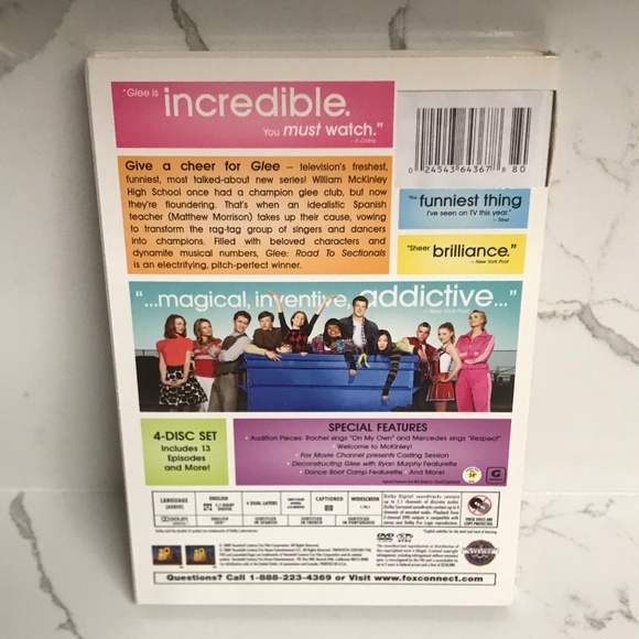 Glee Season 1 Vol 1 Road to Sectionals DVD 4 Disc Set 2009 NWT - Picture 2 of 3